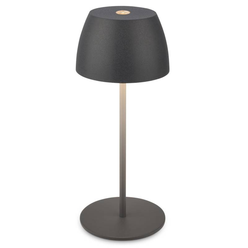 Brilo LED-Akku-Tischleuchte Serina Mini Anthrazit 20 cm x Ø 8 cm von Brilo