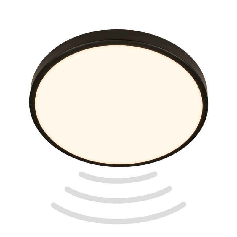 Brilo LED Deckenleuchte Chet Bewegungsmelder Warmweiß 29 x 6,5 cm Schwarz Brilo LED Deckenleuchte Chet Bewegungsmelder Warmweiß 29 x 6,5 cm Schwarz von Brilo