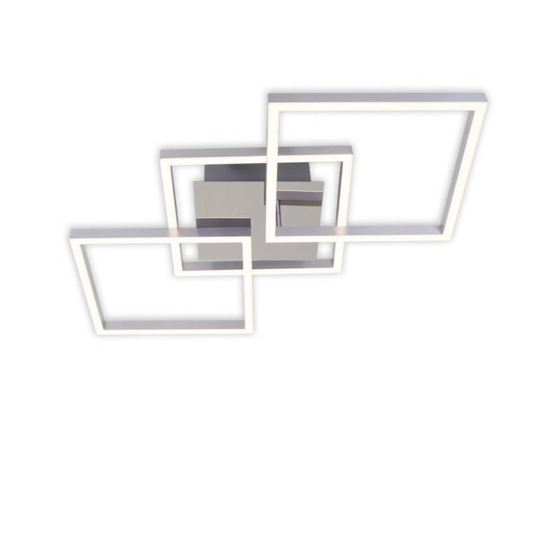 Brilo LED-Deckenleuchte Frame Dimmbar Silber 76,3 cm x 36,8 cm x 7,3 von Brilo