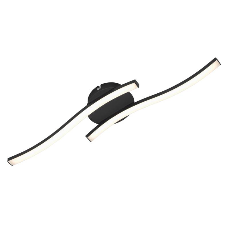 Brilo LED-Deckenleuchte Go Warmweiße Lichtfarbe Schwarz 55 cm x 12 cm x 8 cm von Brilo