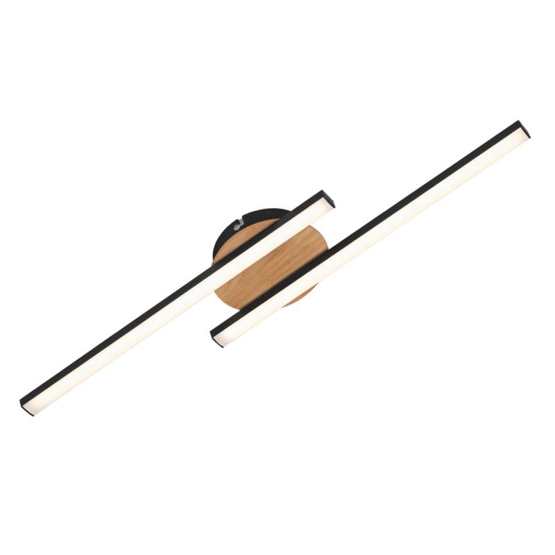 Brilo LED-Deckenleuchte Go Warmweiße Lichtfarbe Schwarz 56 cm x 12 cm x 3,7 cm von Brilo
