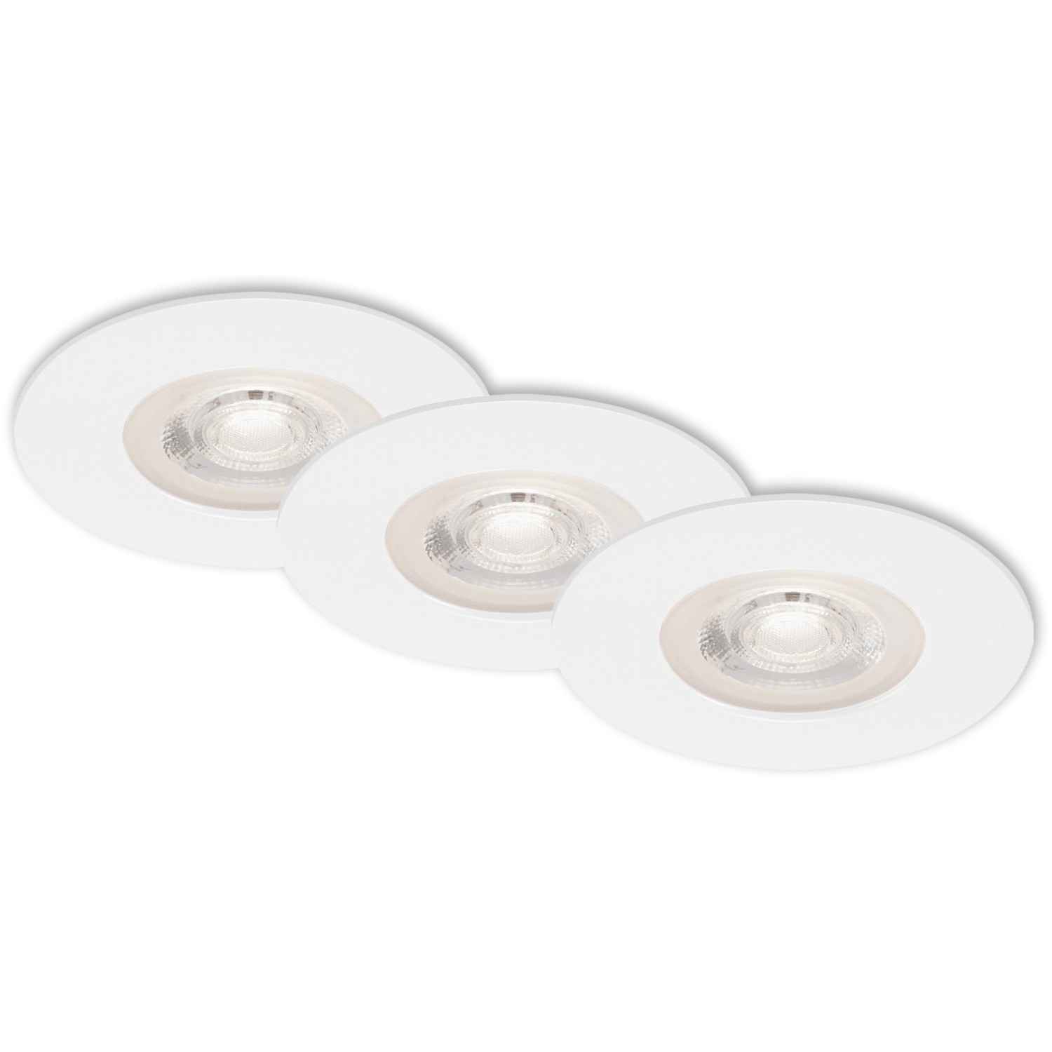 Brilo LED-Einbauleuchte Kulana 3er-Set Dimmbar Weiß von Brilo