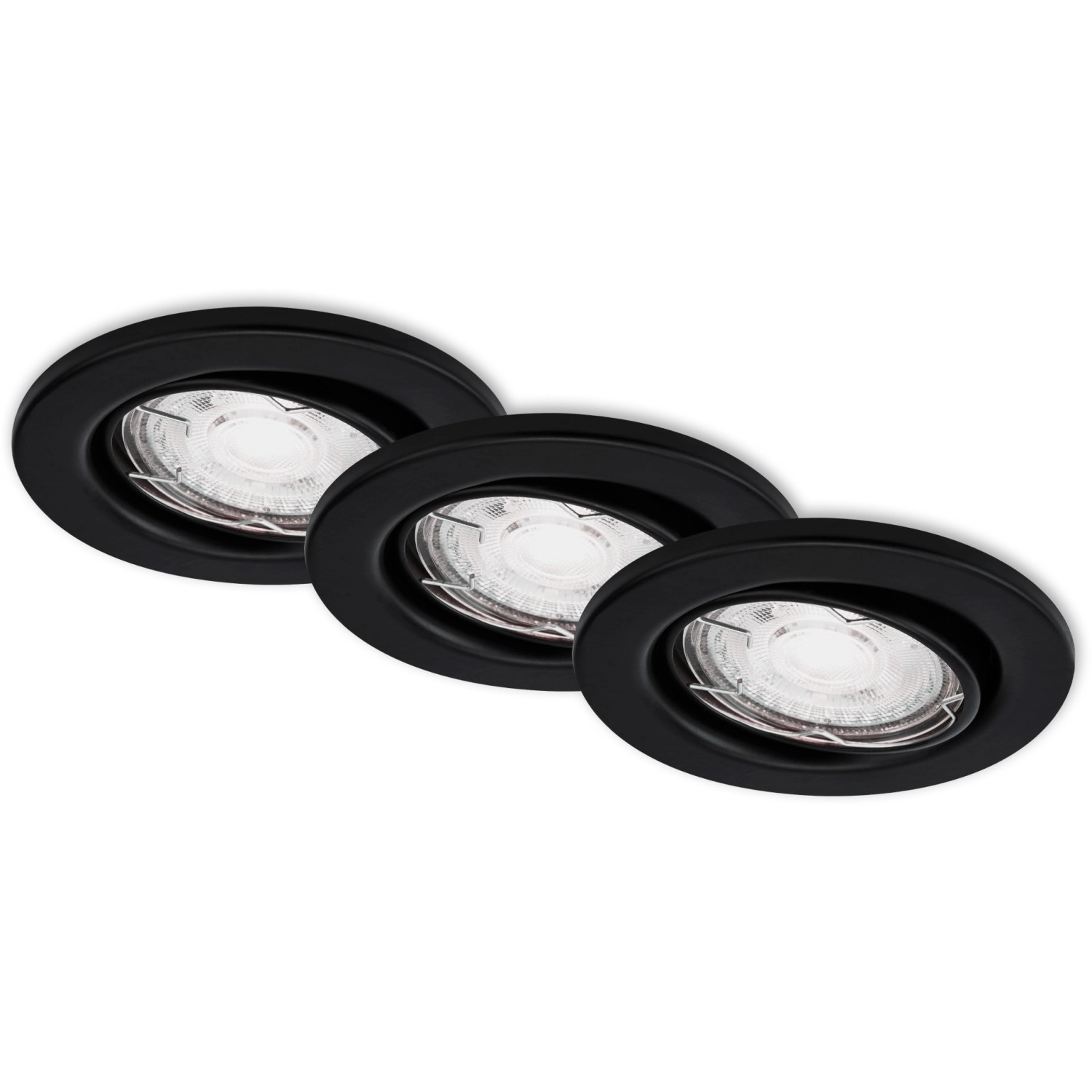 Brilo LED-Einbauleuchte Sten 3er-Set Matt-Schwarz Brilo LED-Einbauleuchte Sten 3er-Set Matt-Schwarz von Brilo