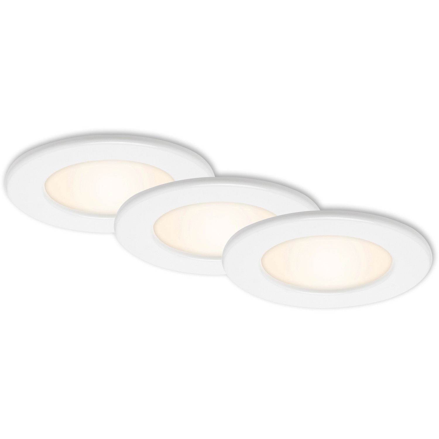 Brilo LED-Einbauleuchte Thin 3er-Set Weiß Brilo LED-Einbauleuchte Thin 3er-Set Weiß von Brilo