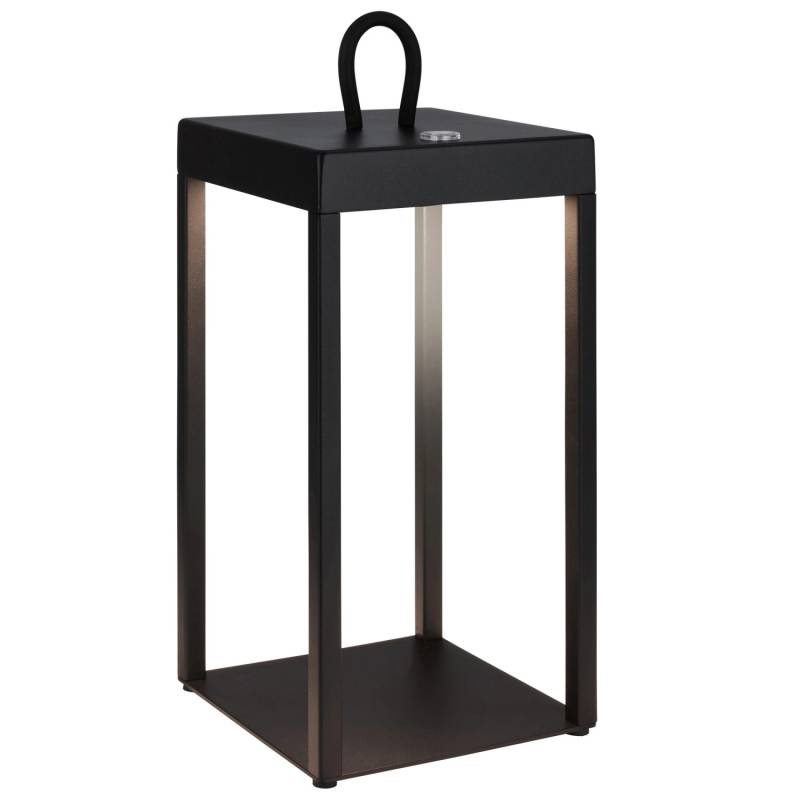 Brilo LED Laterne Luca Touch Dimmbar IP44 Spritzwassergeschützt Schwarz von Brilo