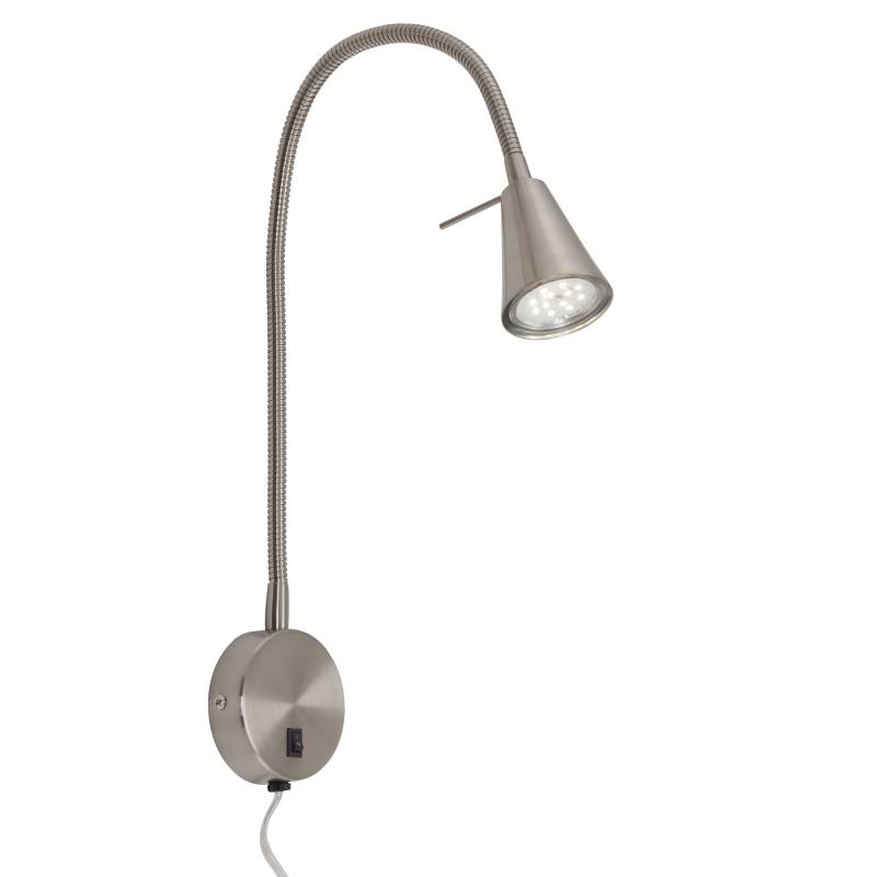 Brilo LED-Leseleuchte 'Tusa' nickel matt 45 x 8 x 20,5 cm 400 lm von Brilo