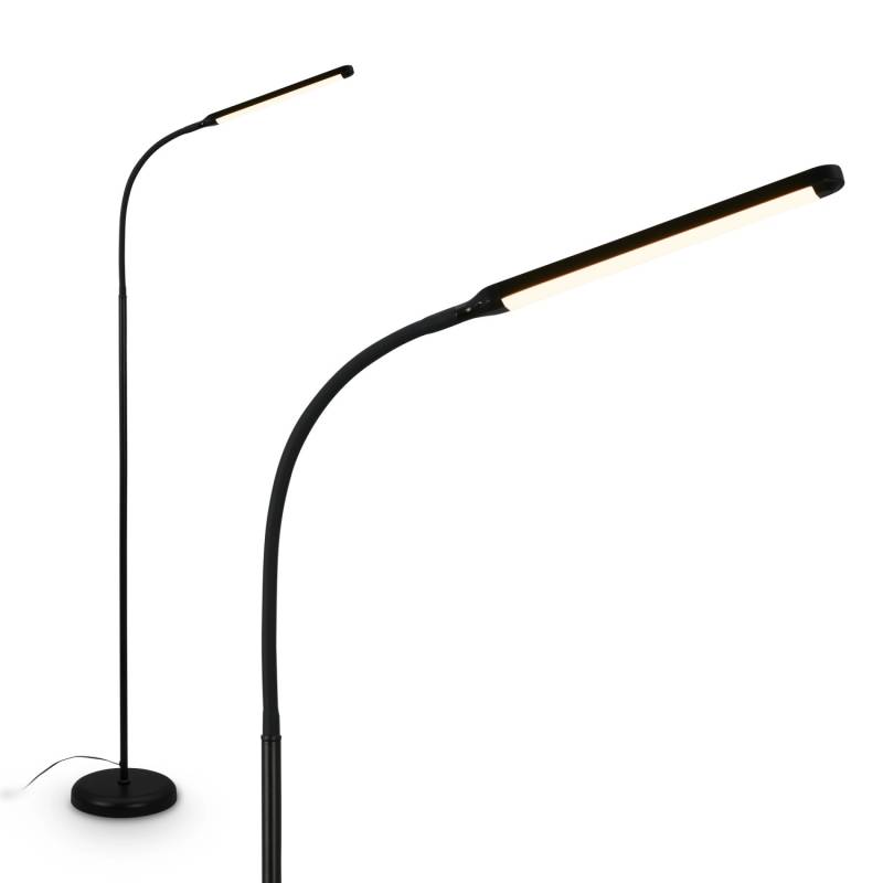 Brilo LED-Stehleuchte Mura Touchdim Schwenkbar Schwarz 135,2 cm x Ø 21 cm von Brilo