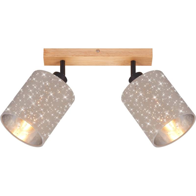 Brilo Spot 2er Stofa Taupe-Holz von Brilo