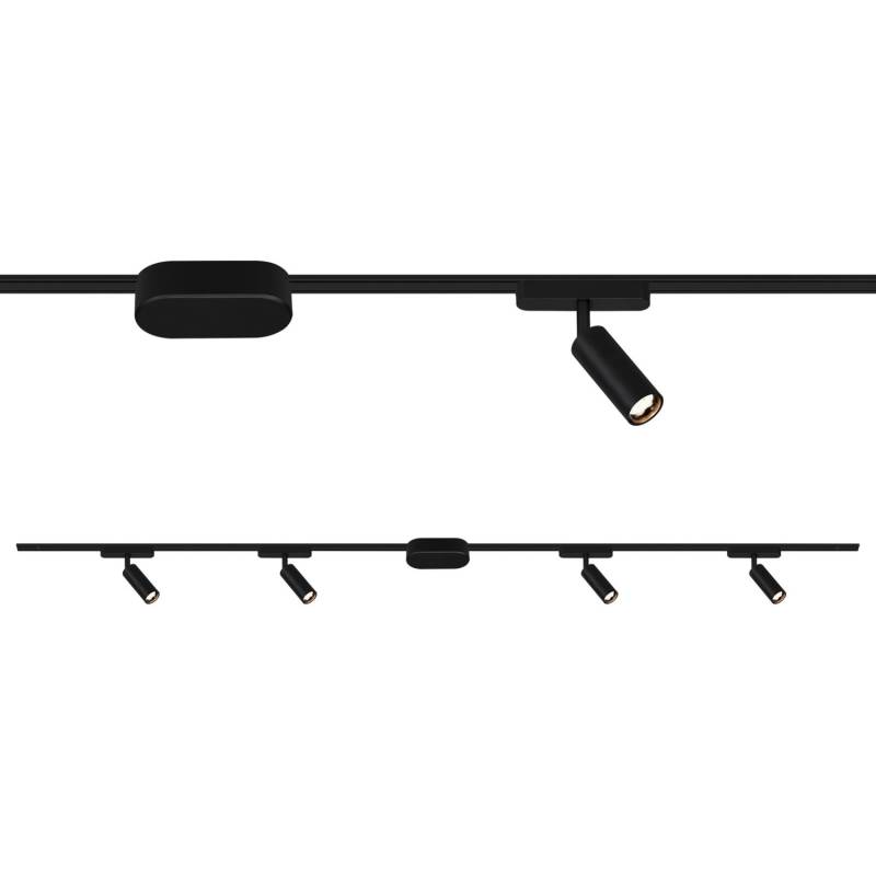 Brilo Starter-Set Luxtrail LED Spots Schwenkbar Schwarz von Brilo