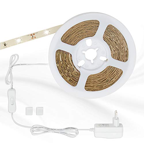 Briloner Leuchten - LED Band 5m, LED Strip selbstklebend, Streifen inkl. Ein-/Aus Schalter, 16.5 Watt, weiß, IP20 Briloner Leuchten - LED Band 5m, LED Strip selbstklebend, Streifen inkl. Ein-/Aus Schalter, 16.5 Watt, weiß, IP20 von BRILONER