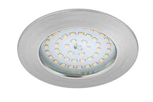 Briloner Leuchten 7233-019 LED Einbaustrahler, 10,5 Watt, 1000lm, Badezimmer geeignet IP44, dimmbar, energiesparend, aluminium von Briloner Leuchten