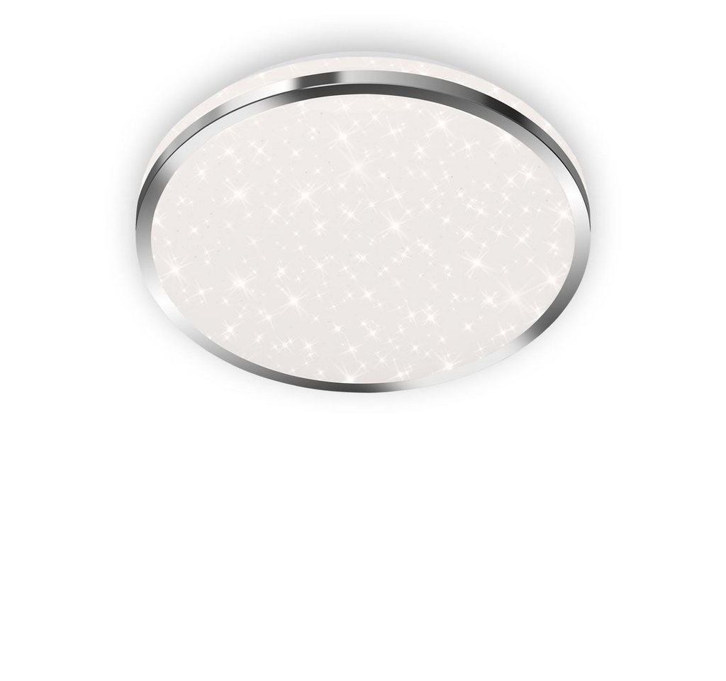 Briloner Leuchten LED Deckenleuchte 3403-018, Sternenhimmel, LED fest integriert, 2700K - Extra-Warmweiß, Sternenhimmeleffekt, chrom, Wohnzimmer, 12W - 1200 lm Briloner Leuchten LED Deckenleuchte 3403-018, Sternenhimmel, LED fest integriert, 2700K - Extra-Warmweiß, Sternenhimmeleffekt, chrom, Wohnzimmer, 12W - 1200 lm von Briloner Leuchten