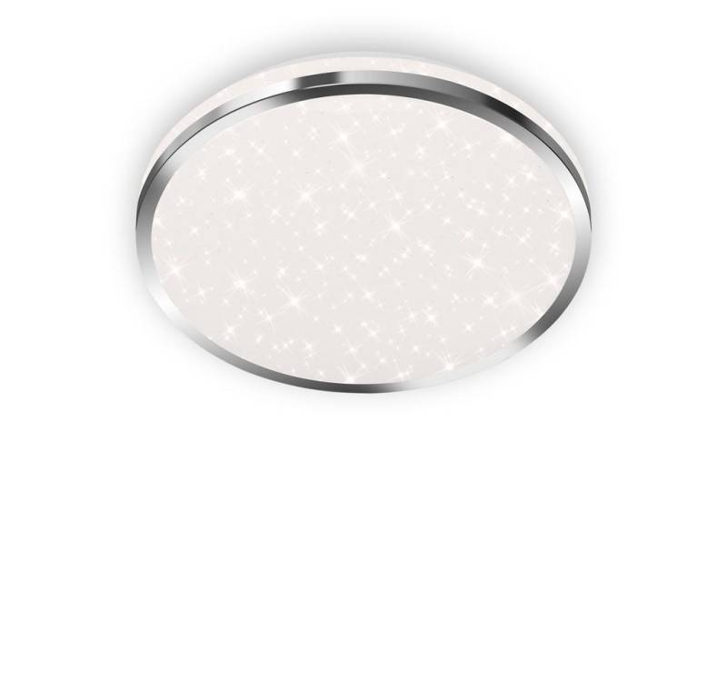 Briloner Leuchten LED Deckenleuchte 3403-018, Sternenhimmel, LED fest integriert, 2700K - Extra-Warmweiß, Sternenhimmeleffekt, chrom, Wohnzimmer, 12W - 1200 lm von Briloner Leuchten