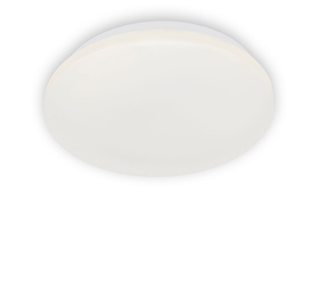 Briloner Leuchten LED Deckenleuchte 3404-116, LED fest integriert, 2700K - Extra-Warmweiß, Badezimmer, IP44, weiß, 28,8 cm von Briloner Leuchten