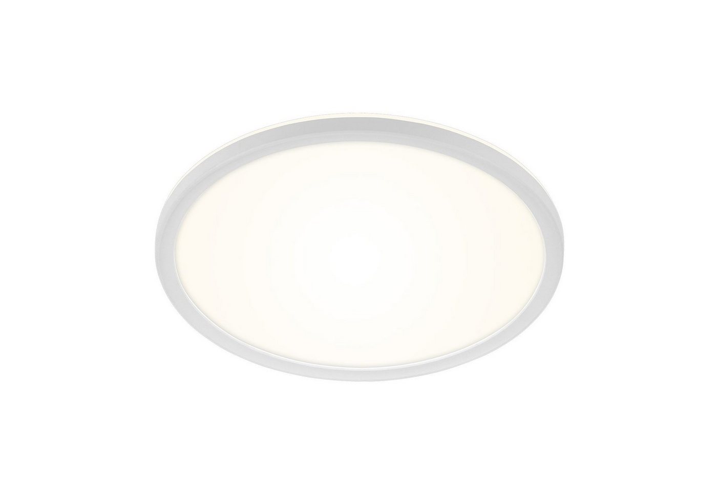 Briloner Leuchten LED Deckenleuchte 3643-416, Spritzwasserschutz, ultraflach, indirektes Licht, LED fest verbaut, Neutralweiß, Deckenlampe, 42x3,5cm, Weiß, 22W, Wohnzimmer, Schlafzimmer, Küche von Briloner Leuchten