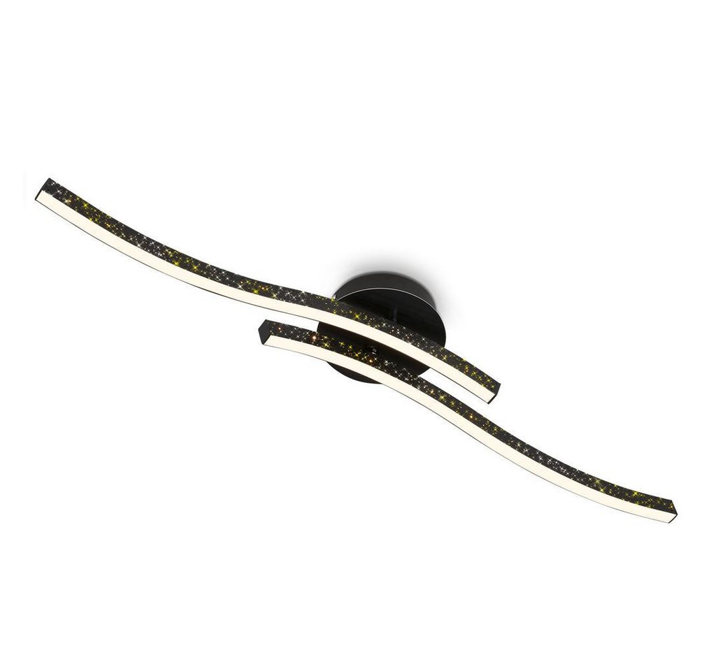 Briloner Leuchten Wandleuchte 3718-025, LED fest integriert, 2700K - Extra-Warmweiß, Glitzereffekt, schwarz, Warmweiß 3000K, 12W ? 1400 lm Briloner Leuchten Wandleuchte 3718-025, LED fest integriert, 2700K - Extra-Warmweiß, Glitzereffekt, schwarz, Warmweiß 3000K, 12W ? 1400 lm von Briloner Leuchten