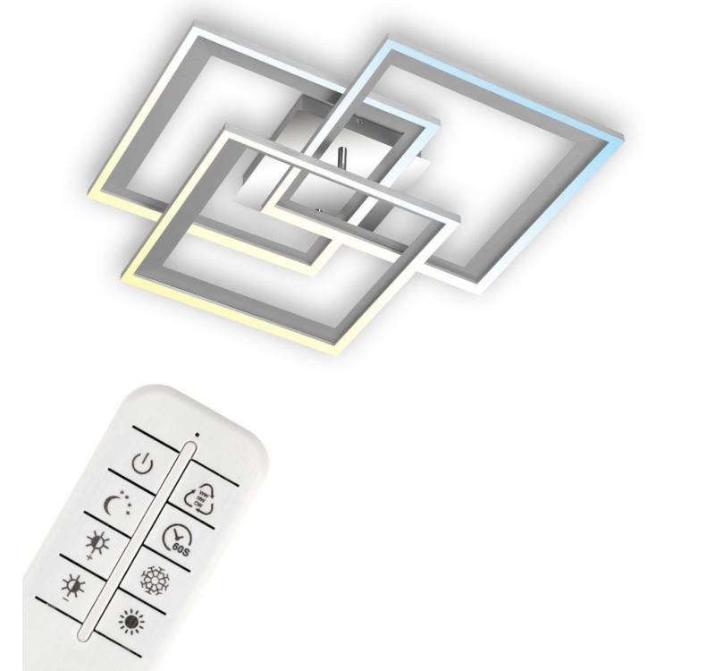 Briloner Leuchten LED Deckenleuchte 3729-019, Dimmfunktion, LED fest integriert, 2700K - Extra-Warmweiß, CCT, Nachtlichtfunktion, Memory, Fernbedienung, alu-chrom Briloner Leuchten LED Deckenleuchte 3729-019, Dimmfunktion, LED fest integriert, 2700K - Extra-Warmweiß, CCT, Nachtlichtfunktion, Memory, Fernbedienung, alu-chrom von Briloner Leuchten