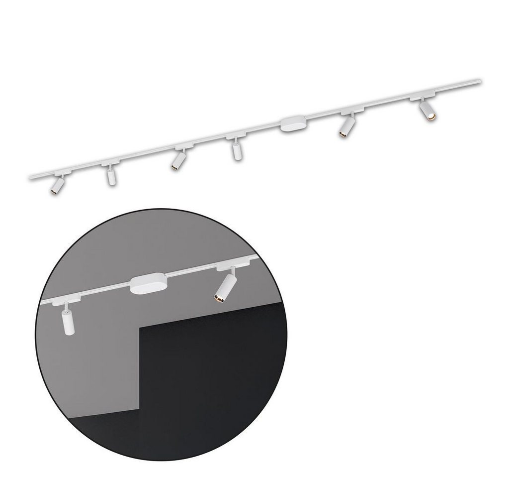 Briloner Leuchten LED Deckenleuchte 8033066, LED fest integriert, 2700K - Extra-Warmweiß, Schienensystem Luxtrail 3 m Weiß 5W Decke Wohnzimmer Büro Küche Flur Briloner Leuchten LED Deckenleuchte 8033066, LED fest integriert, 2700K - Extra-Warmweiß, Schienensystem Luxtrail 3 m Weiß 5W Decke Wohnzimmer Büro Küche Flur von Briloner Leuchten