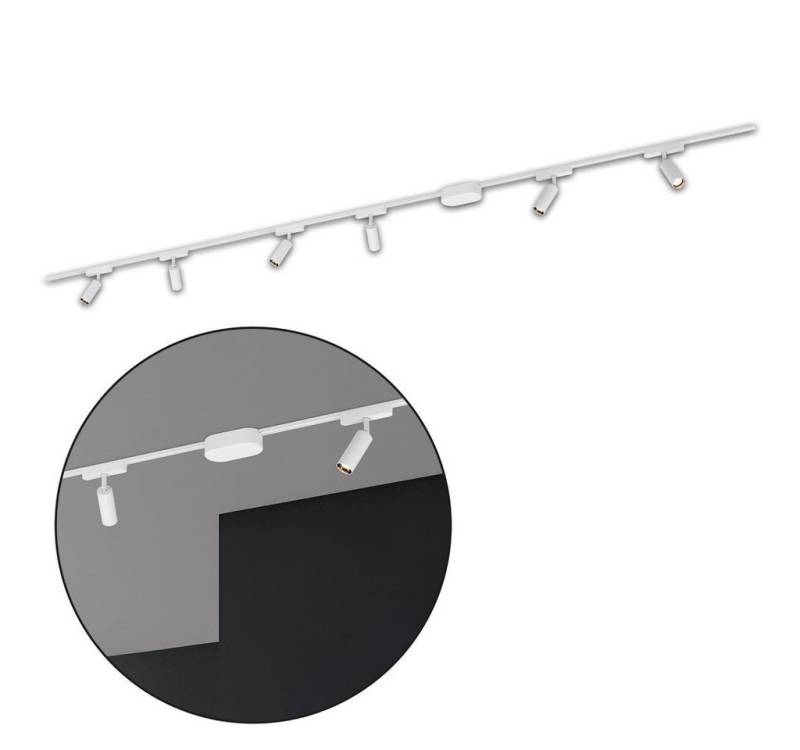 Briloner Leuchten LED Deckenleuchte 8033066, LED fest integriert, 2700K - Extra-Warmweiß, Schienensystem Luxtrail 3 m Weiß 5W Decke Wohnzimmer Büro Küche Flur von Briloner Leuchten