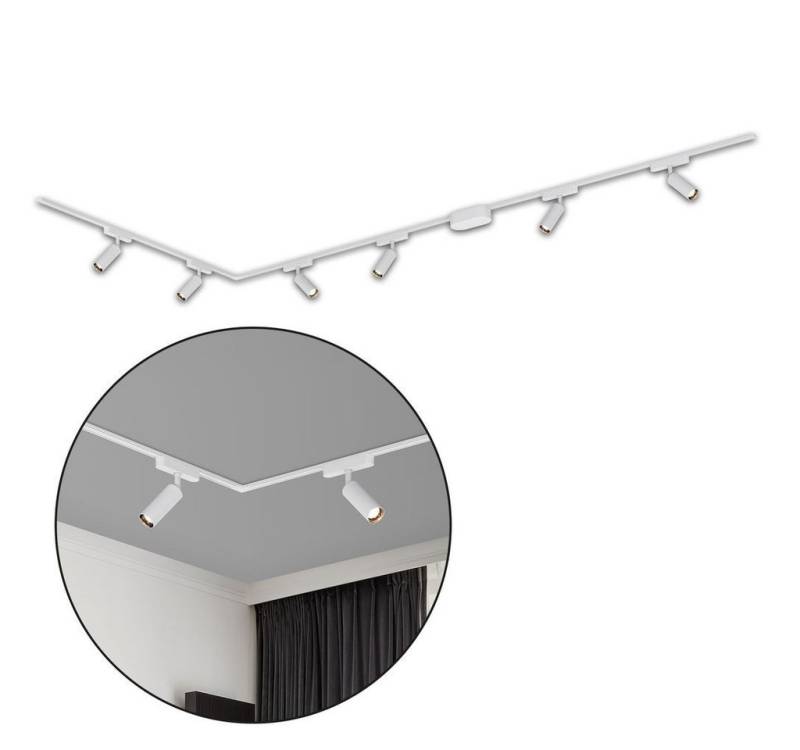 Briloner Leuchten LED Deckenleuchte 8034066B, LED fest integriert, 2700K - Extra-Warmweiß, Schienensystem Luxtrail 3 m Weiß 5W Decke Wohnzimmer Büro Küche Flur von Briloner Leuchten