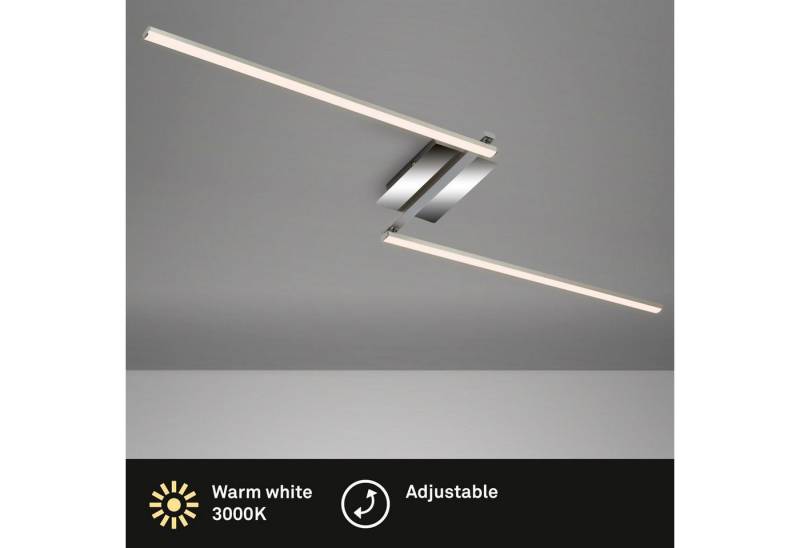 Briloner Leuchten Deckenleuchte Deckenleuchte STAFF, LED Deckenleuchte 2-flammig schwenkbar alu-chrom 3000K 12W Metall Briloner Leuchten Deckenleuchte Deckenleuchte STAFF, LED Deckenleuchte 2-flammig schwenkbar alu-chrom 3000K 12W Metall von Briloner Leuchten