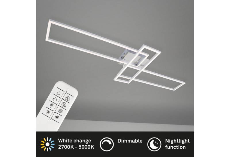 Briloner Leuchten Deckenleuchte LED Deckenlampe CCT stufenlos dimmbar Fernbedienung, LED fest integriert, 2700K - Extra - Warmweiß, CCT, stufenlos dimmbar, Fernbedienung, Nacht-/Timerfunktion Briloner Leuchten Deckenleuchte LED Deckenlampe CCT stufenlos dimmbar Fernbedienung, LED fest integriert, 2700K - Extra - Warmweiß, CCT, stufenlos dimmbar, Fernbedienung, Nacht-/Timerfunktion von Briloner Leuchten