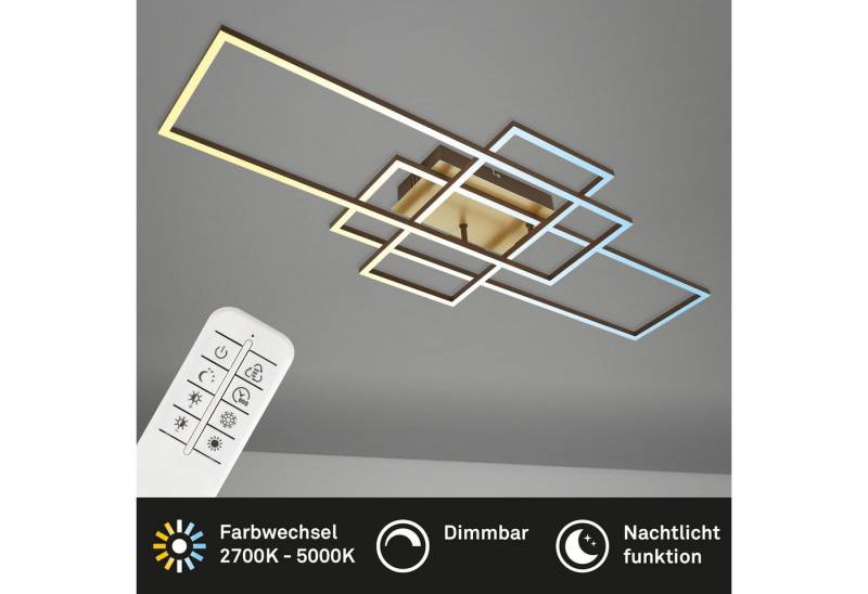 Briloner Leuchten Deckenleuchte LED Deckenlampe CCT stufenlos dimmbar Fernbedienung, LED fest integriert, 2700K - Extra - Warmweiß, CCT, stufenlos dimmbar, Fernbedienung, Nacht-/Timerfunktion Briloner Leuchten Deckenleuchte LED Deckenlampe CCT stufenlos dimmbar Fernbedienung, LED fest integriert, 2700K - Extra - Warmweiß, CCT, stufenlos dimmbar, Fernbedienung, Nacht-/Timerfunktion von Briloner Leuchten