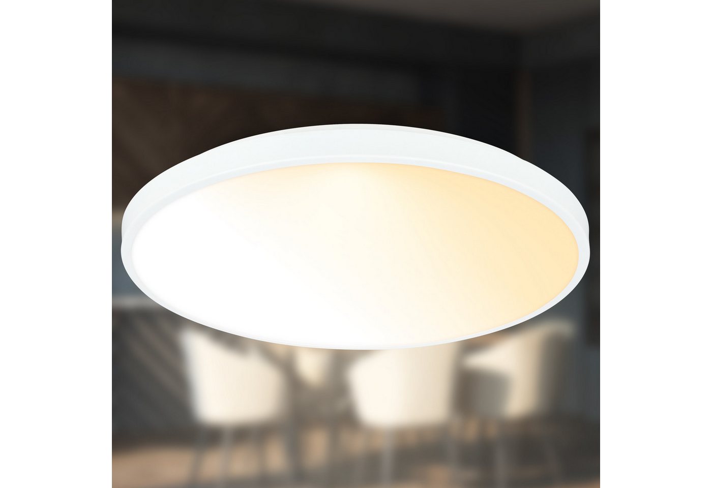 Briloner Leuchten Deckenleuchte LED Panel CCT warmweiß-kaltweiß 38cm Deckenlampe Rund, LED fest integriert, inkl. Fernbedienung 38x6,5 cm versch. Farben Wohnzimmer Schlafzimmer Briloner Leuchten Deckenleuchte LED Panel CCT warmweiß-kaltweiß 38cm Deckenlampe Rund, LED fest integriert, inkl. Fernbedienung 38x6,5 cm versch. Farben Wohnzimmer Schlafzimmer von Briloner Leuchten