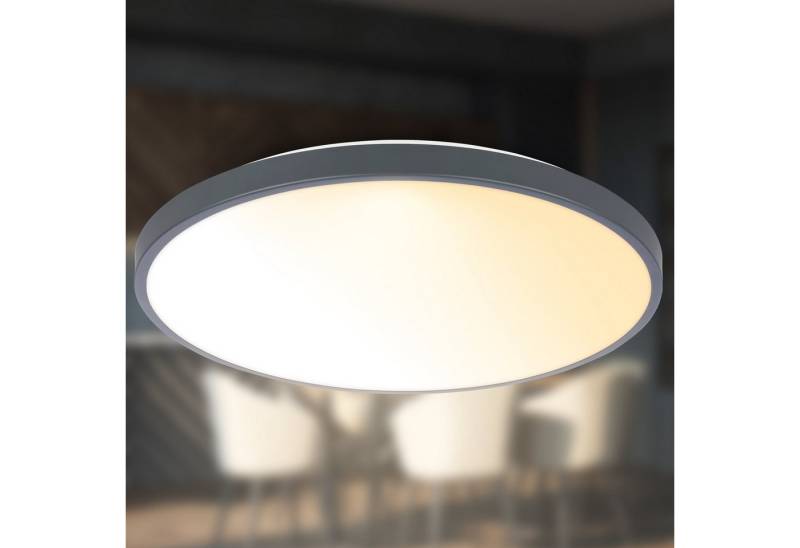 Briloner Leuchten Deckenleuchte LED Panel CCT warmweiß-kaltweiß 38cm Deckenlampe Rund, LED fest integriert, inkl. Fernbedienung 38x6,5 cm versch. Farben Wohnzimmer Schlafzimmer von Briloner Leuchten