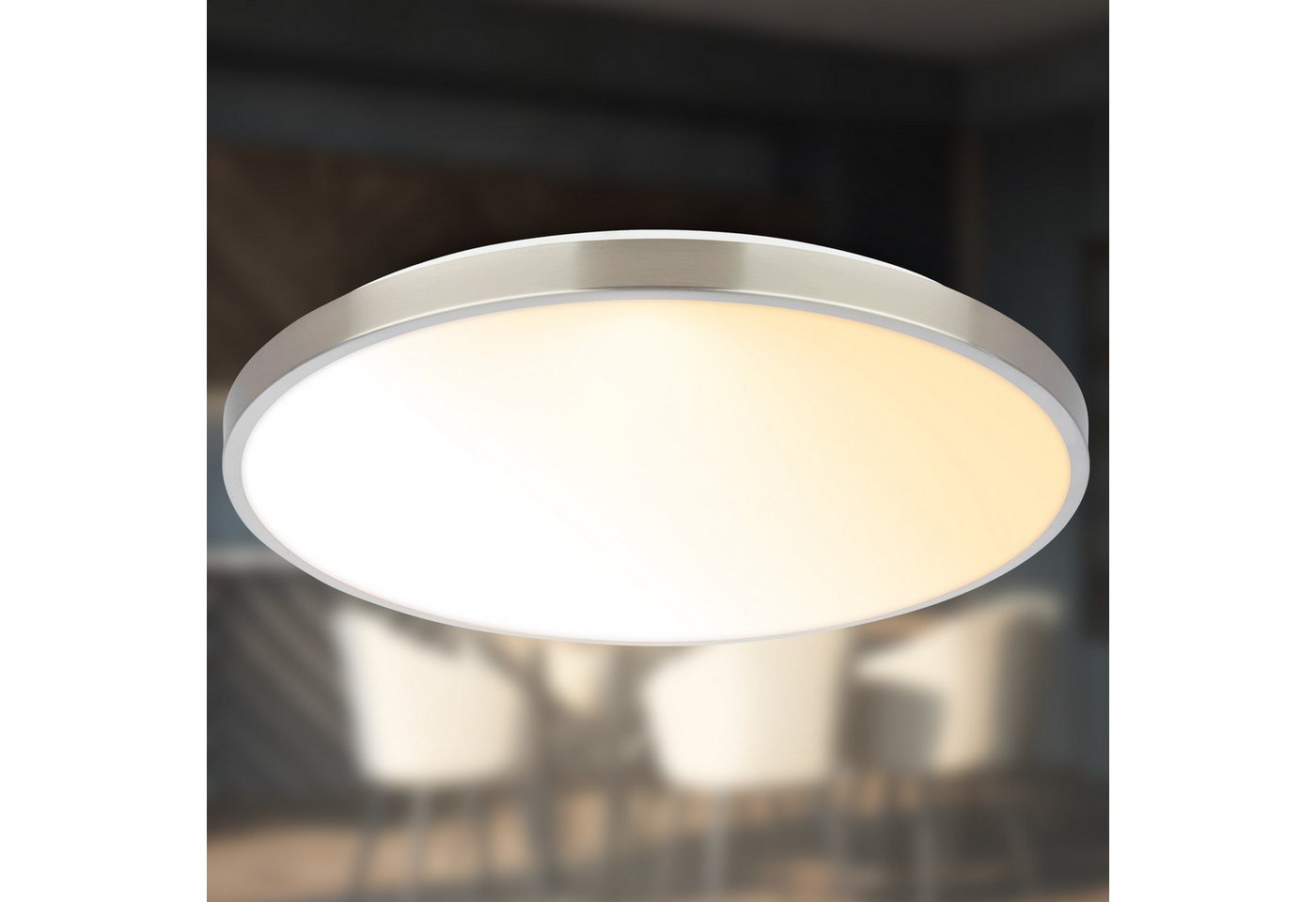 Briloner Leuchten Deckenleuchte LED Panel CCT warmweiß-kaltweiß 38cm Deckenlampe Rund, LED fest integriert, inkl. Fernbedienung 38x6,5 cm versch. Farben Wohnzimmer Schlafzimmer Briloner Leuchten Deckenleuchte LED Panel CCT warmweiß-kaltweiß 38cm Deckenlampe Rund, LED fest integriert, inkl. Fernbedienung 38x6,5 cm versch. Farben Wohnzimmer Schlafzimmer von Briloner Leuchten