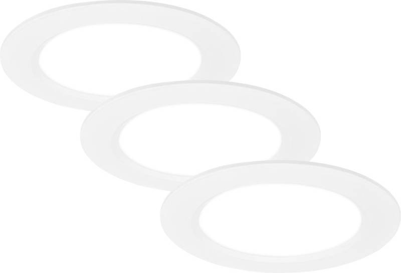 Briloner Leuchten Einbauleuchte Briloner LED-Einbauleuchten Ultraflat 3er Set 6W, Inkl. Leuchtmittel, Nicht dimmbar nicht Smart Home-fähig ohne Bewegungsmelder von Briloner Leuchten