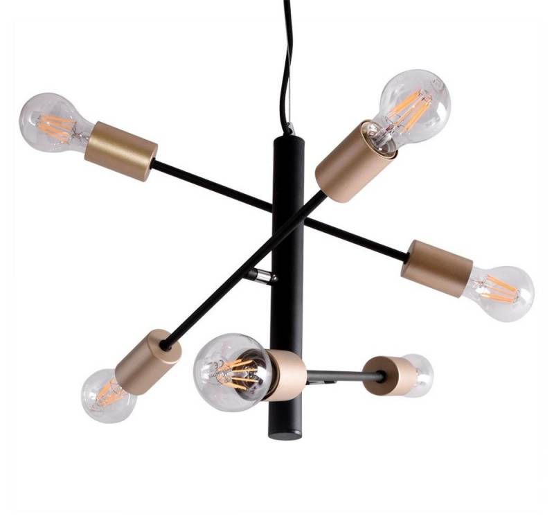 Briloner Leuchten Hängeleuchte, Leuchtmittel nicht inklusive, Pendel Hänge Leuchte Arbeits Zimmer Decken Lampe GOLD schwenkbar von Briloner Leuchten