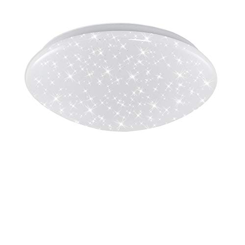 BRILONER Leuchten - LED Deckenlampe, Deckenleuchte mit Sternendekor, IP44, 12 Watt, 1.200 Lumen, 4.000 Kelvin, Weiß, Ø 28cm von BRILONER