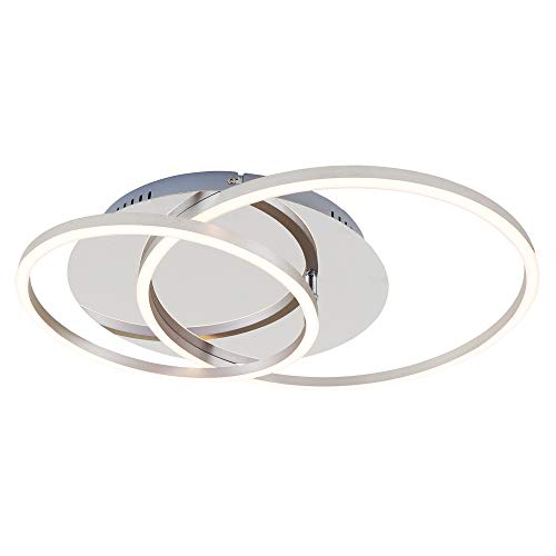 Briloner Leuchten - LED Deckenleuchte, Deckenlampe Dimmbar, inkl. Memoryfunktion, drehbar, 3.200 Lumen, Chrom-Alu, Durchmesser 30cm Briloner Leuchten - LED Deckenleuchte, Deckenlampe Dimmbar, inkl. Memoryfunktion, drehbar, 3.200 Lumen, Chrom-Alu, Durchmesser 30cm von BRILONER