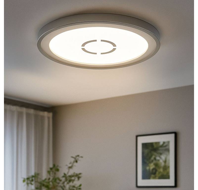 Briloner Leuchten LED Deckenleuchte, LED-Leuchtmittel fest verbaut, Neutralweiß, Deckenlampe Deckenleuchte LED Backlight Wohnzimmerlampe silber D 19 cm Briloner Leuchten LED Deckenleuchte, LED-Leuchtmittel fest verbaut, Neutralweiß, Deckenlampe Deckenleuchte LED Backlight Wohnzimmerlampe silber D 19 cm von Briloner Leuchten