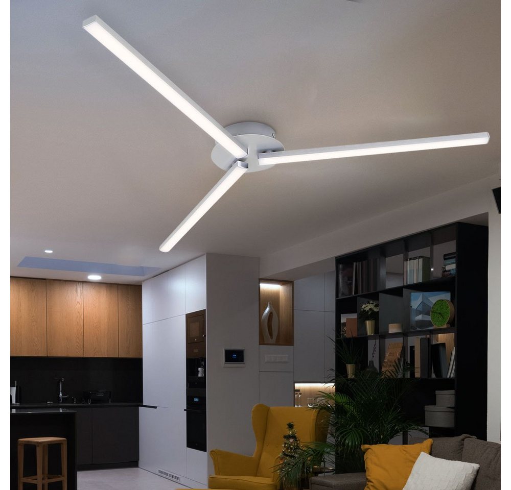 Briloner Leuchten LED Deckenleuchte, LED-Leuchtmittel fest verbaut, Warmweiß, Deckenleuchte Deckenlampe Designlampe LED Wohnzimmerlampe beweglich von Briloner Leuchten