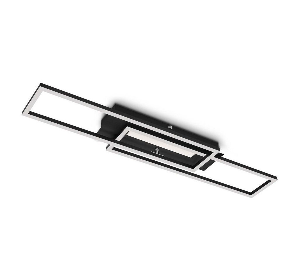 Briloner Leuchten LED Deckenleuchte 3546015, getrennt schaltbar, LED fest integriert, 3000K - Warmweiß, Deckenlampe Memoryfunktion 3000K 40W 4400lm 82,7x19x8cm von Briloner Leuchten