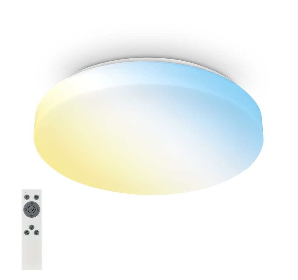 Briloner Leuchten LED Deckenleuchte 3838016, Dimmfunktion, LED fest integriert, 2700K - Extra-Warmweiß, LED Deckenlampe 49x6,5 cm Weiß 38W Wohnzimmer Schlafzimmer Küche Flur Briloner Leuchten LED Deckenleuchte 3838016, Dimmfunktion, LED fest integriert, 2700K - Extra-Warmweiß, LED Deckenlampe 49x6,5 cm Weiß 38W Wohnzimmer Schlafzimmer Küche Flur von Briloner Leuchten
