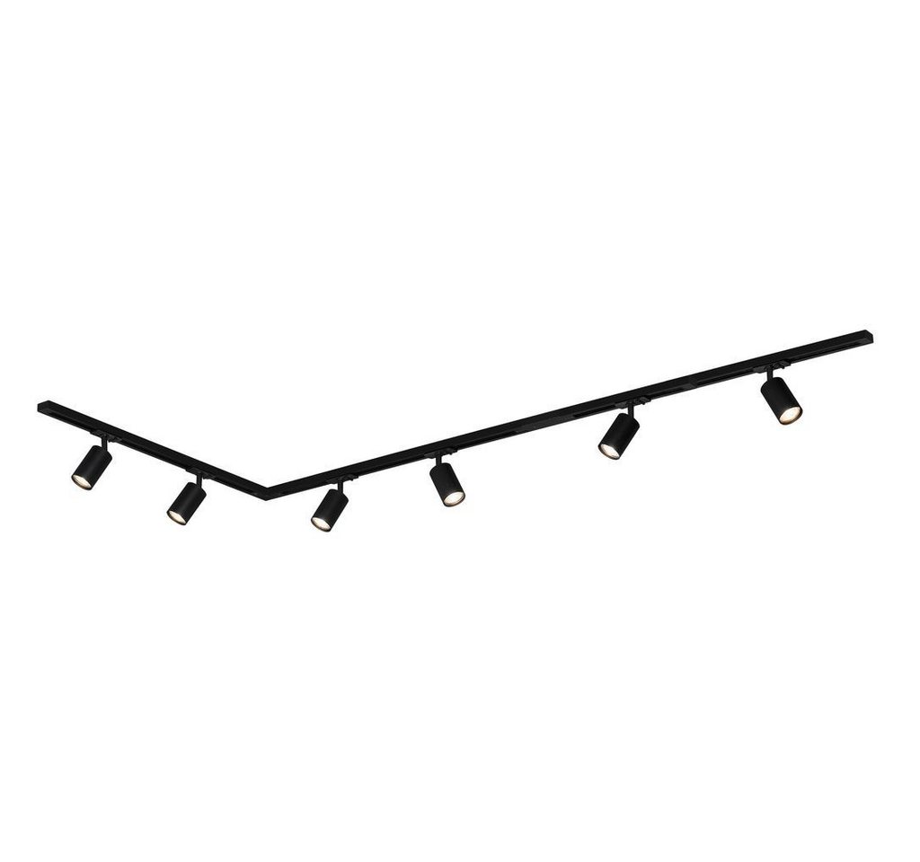 Briloner Leuchten LED Deckenleuchte 8010065B, LED wechselbar, 2700K - Extra-Warmweiß, Schienensystem Rail 2,25 m Schwarz max.9W Decke Wohnzimmer Büro Küche von Briloner Leuchten