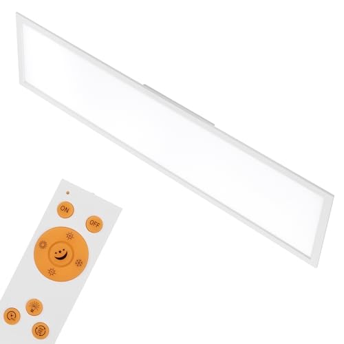 Briloner Leuchten - LED Deckenleuchte-Panel, dimmbar, Farbtemperatursteuerung, Fernbedienung, 36W, 3800 lm, LED-Lampe, Deckenlampe, weiß, 1.20 m von BRILONER