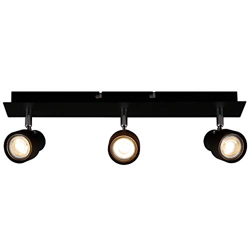Briloner Leuchten LED Deckenspot, Deckenleuchte 3-flammig, Strahler dreh-und schwenkbar, 3x GU10, 5 Watt, 460 Lumen, 3.000 Kelvin, Schwarz 2861-035 Briloner Leuchten LED Deckenspot, Deckenleuchte 3-flammig, Strahler dreh-und schwenkbar, 3x GU10, 5 Watt, 460 Lumen, 3.000 Kelvin, Schwarz 2861-035 von BRILONER