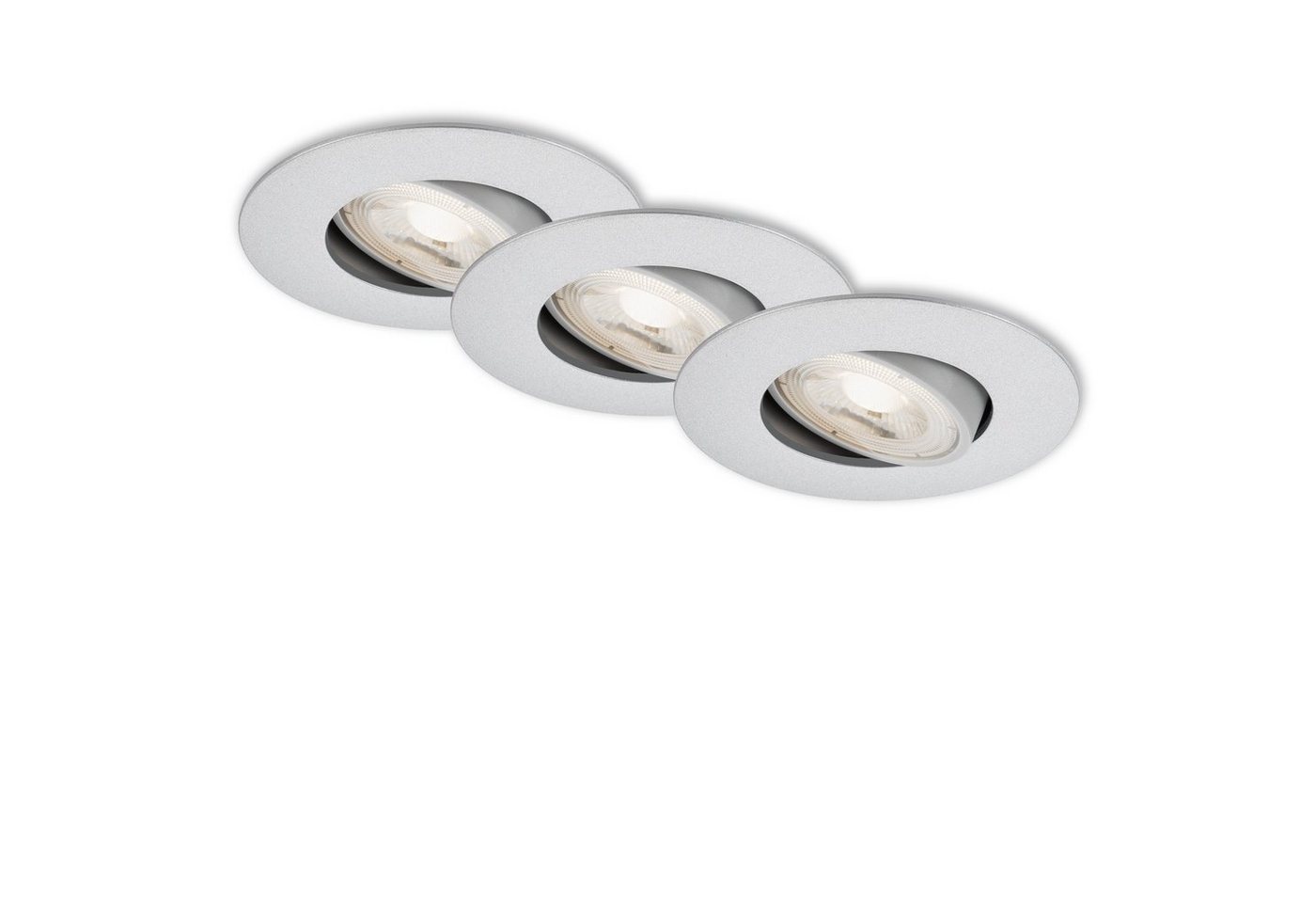 Briloner Leuchten LED Einbauleuchte 7146-034, LED fest verbaut, Warmweiß, Einbauleuchte SET ultraflach schwenkbar Ø9cm von Briloner Leuchten