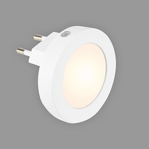 Briloner Leuchten – LED Nachtlicht Steckdose, Stilllicht Baby, Steckdosenlampe mit Lichtsensor für Kinderzimmer und Flur, Nachtlampe, Warmweißes Licht von BRILONER