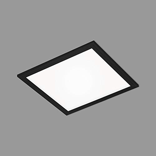 Briloner Leuchten - LED Panel, LED Deckenleuchte, Deckenlampe, Deckenstrahler, 12 Watt, 1.300 Lumen, 4.000 Kelvin, Weiß-Schwarz, 295x295x55mm (LxBxH), 7191-015 von BRILONER