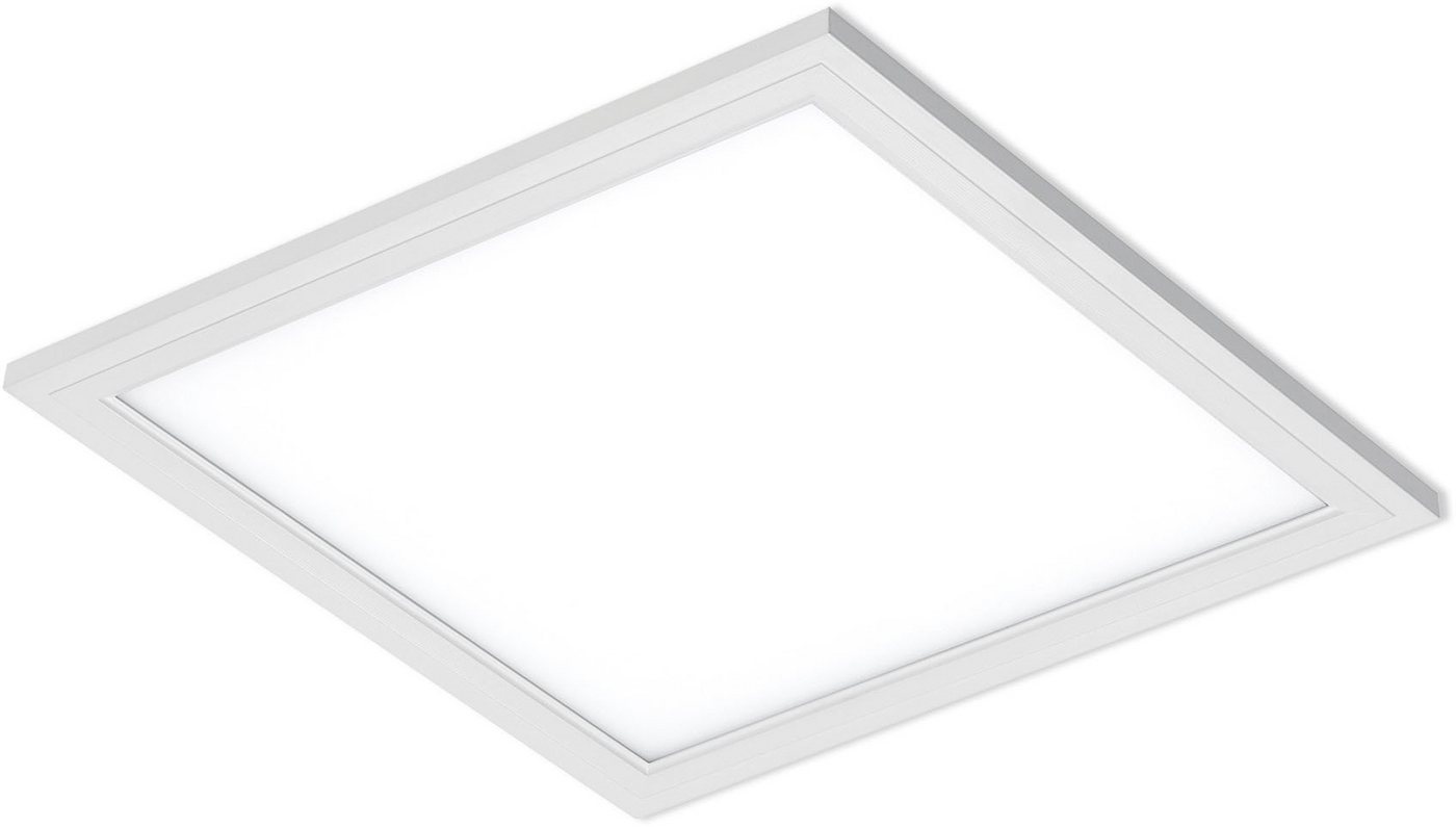 Briloner Leuchten LED Panel 7191016 SIMPLE, LED fest integriert, Deckenlampe, 29,5x29,5x5,5cm, Weiß, 12W, Wohnzimmer, Schlafzimmer von Briloner Leuchten