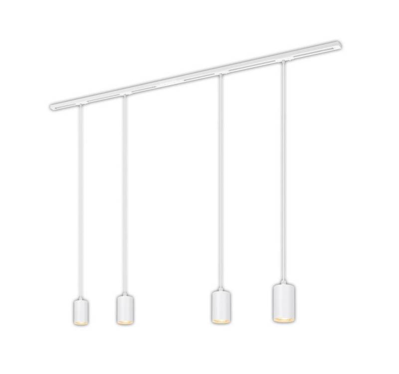 Briloner Leuchten LED Pendelleuchte 8015046B, LED wechselbar, 2700K - Extra-Warmweiß, Schienensystem Rail 1,5 m Weiß max. 9W Decke Wohnzimmer Büro Küche von Briloner Leuchten
