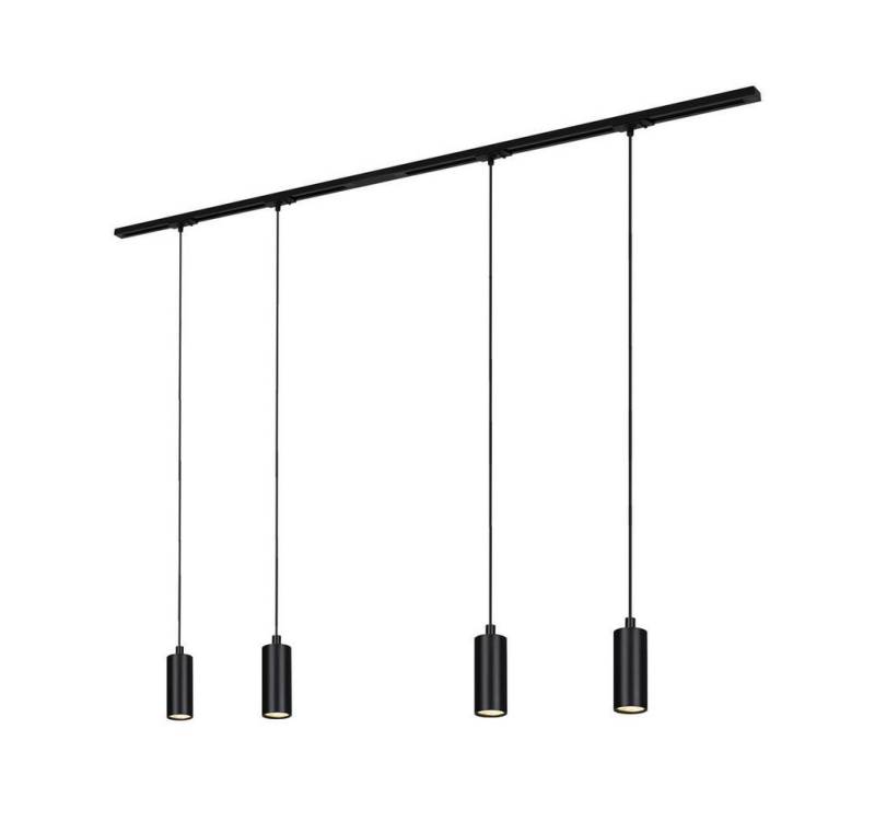 Briloner Leuchten LED Pendelleuchte 8016045B, LED fest integriert, 2700K - Extra-Warmweiß, Schienensystem Rail 1,5 m Schwarz 4,5W Decke Wohnzimmer Büro Küche von Briloner Leuchten