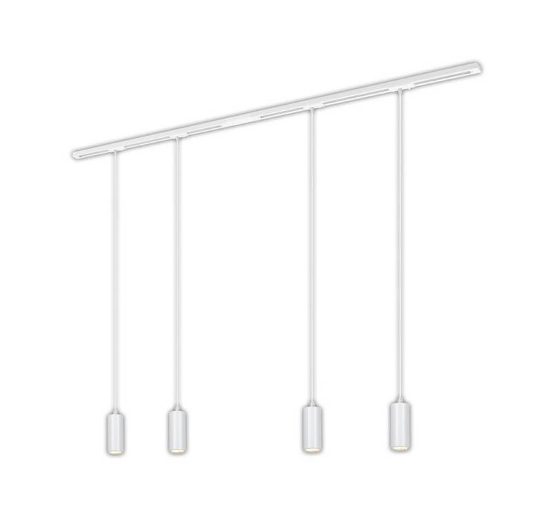 Briloner Leuchten LED Pendelleuchte 8016046B, LED fest integriert, 2700K - Extra-Warmweiß, Schienensystem Rail 1,5 m Weiß 4,5W Decke Wohnzimmer Büro Küche Flur von Briloner Leuchten