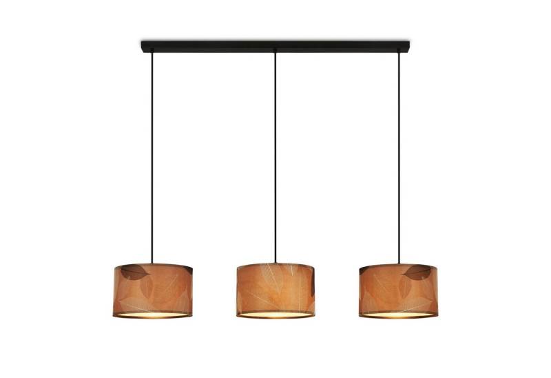 Briloner Leuchten LED Pendelleuchte Hängelampe Natur Stroh Bast 1-&3-flammig 485X, ohne Leuchtmittel, Abhängig vom Leuchtmittel, Hängelampe Natur max. 10W Esszimmer Wohnzimmer Küche von Briloner Leuchten