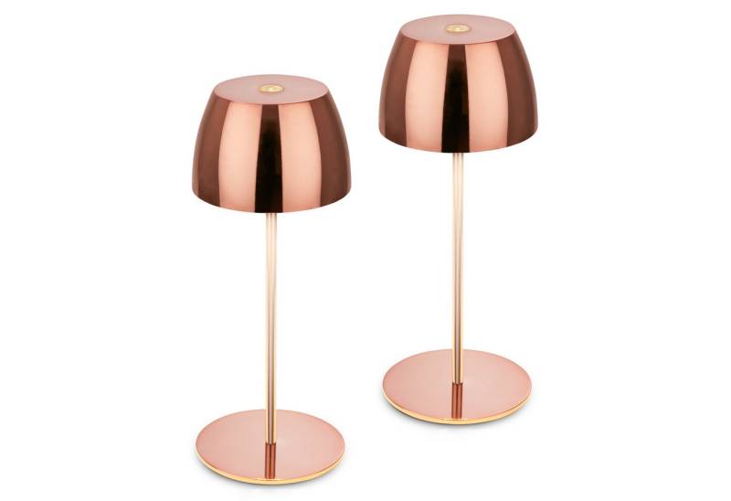 Briloner Leuchten LED Tischleuchte kabellos dimmbar touch Tischlampe Akku Indoor/Outdoor, LED fest integriert, Tischlampe kabellos 20 x 8 cm versch. Farben 2,5W Wohnzimmer von Briloner Leuchten